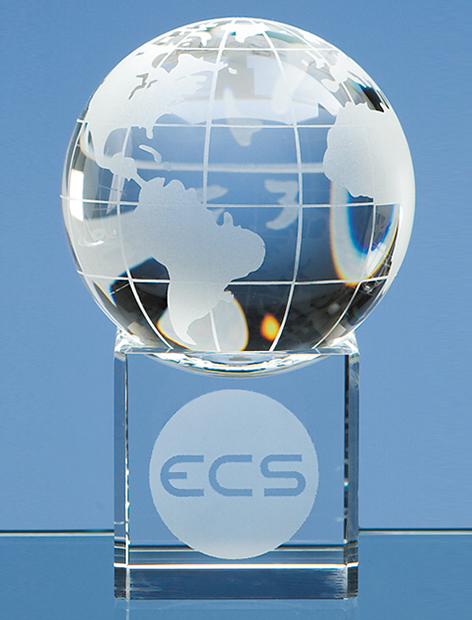 Large image for Optical Crystal Globe on Clear Base